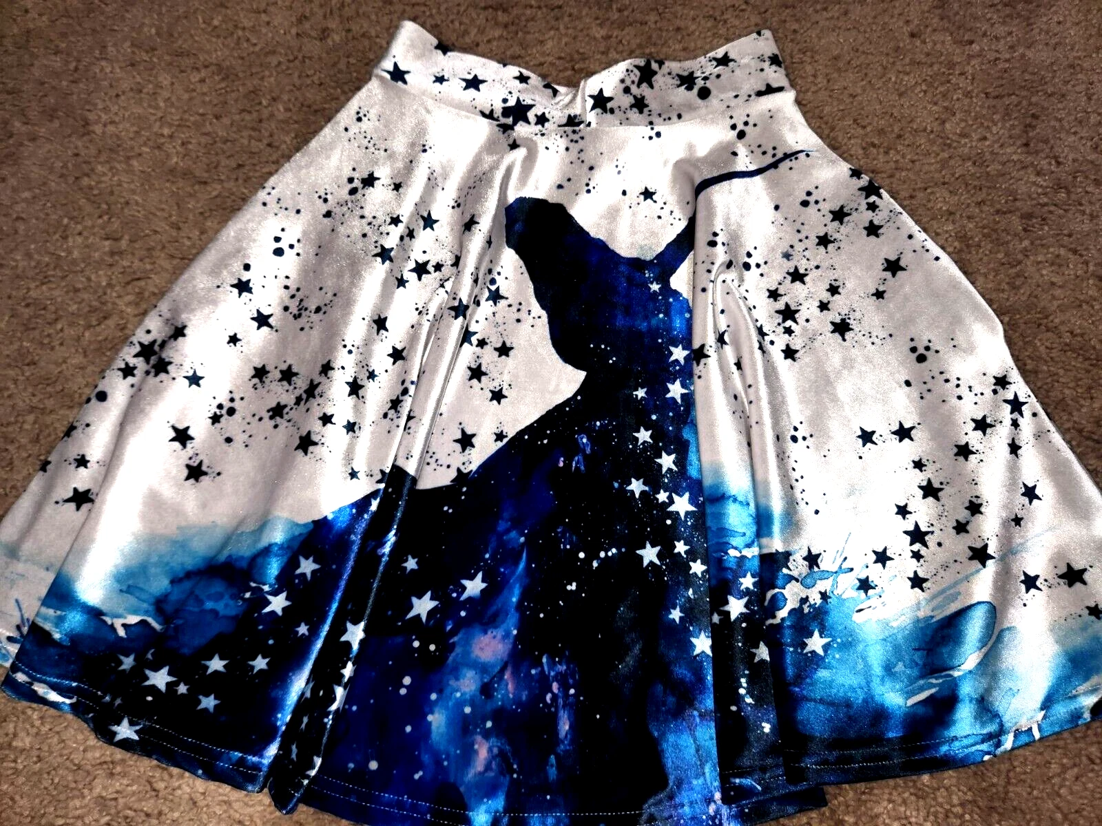 5x BlackMilk Size Small Skirt High Waisted Burned Velvet Skater Black Mini Rare